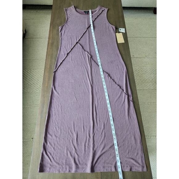 Halogen Exposed Seams Sleeveless Knit Dress Burgundy Fudge Medium NWT - Picture 7 of 10